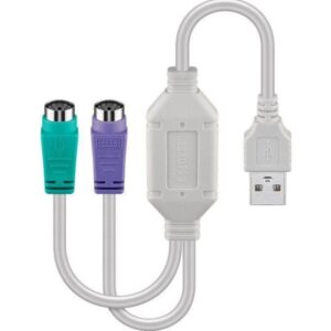 USB A - Converter 2x PS/2 0,3m