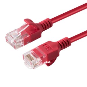 U/UTP CAT6A Slim 0.15M Red