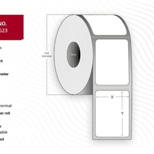 Label 70x30 - Core 25. White.