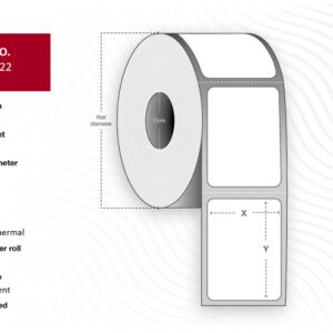 Label 76x38 - Core 25. White.