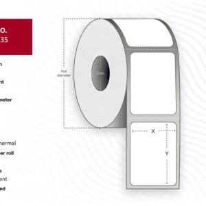 Label 36x89 - Core 25. White.