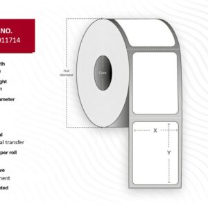 Label 148 x 210mm, Core 76mm,