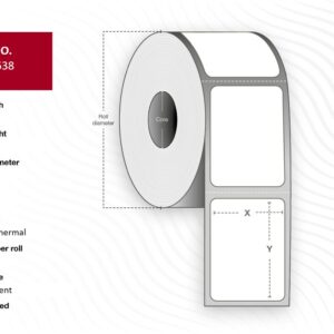 Label 76x38 - Core 25. White.