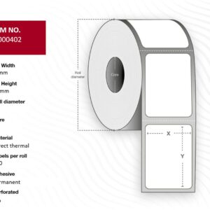 Label 28x89 - Core 25. White.