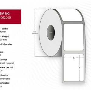 Label 100 x 125 - Core 25.