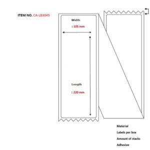 Label 105x220, Core Fanfold