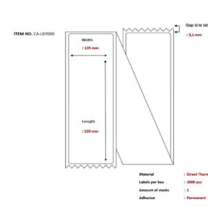 Ship-label 105 x 220mm,