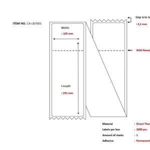 Ship-label 105 x 251mm,