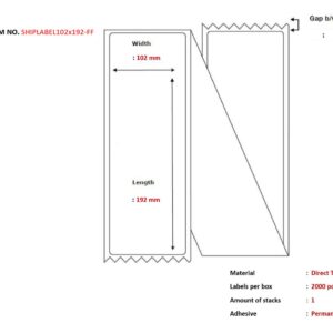 Ship-label 102 x 192mm,