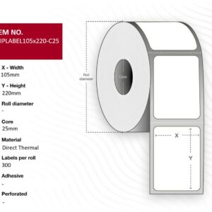 Ship-label 105 x 220mm, Core