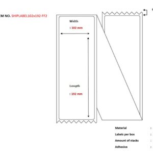 Ship-label 102 x 192mm,