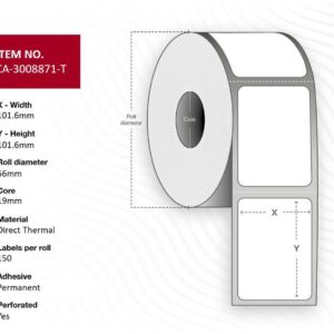 Label 101,6 x 101,6mm, Direct