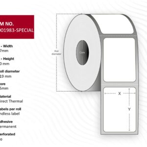 Label 47 x 70 - Core 25.