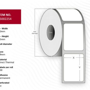 Label 50x25mm - Core 19mm.